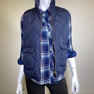 Thread & Supply Puff Vest Navy NWOT Size Small